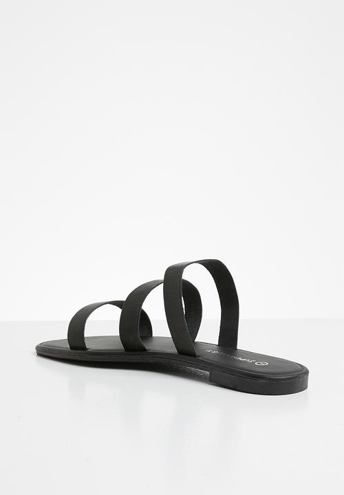 Superbalist - Luna leather slide - black