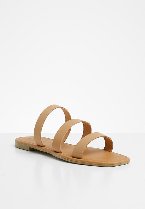 Superbalist - Luna leather slide - neutral 