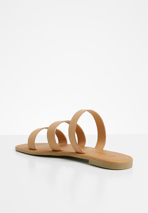 Superbalist - Luna leather slide - neutral 