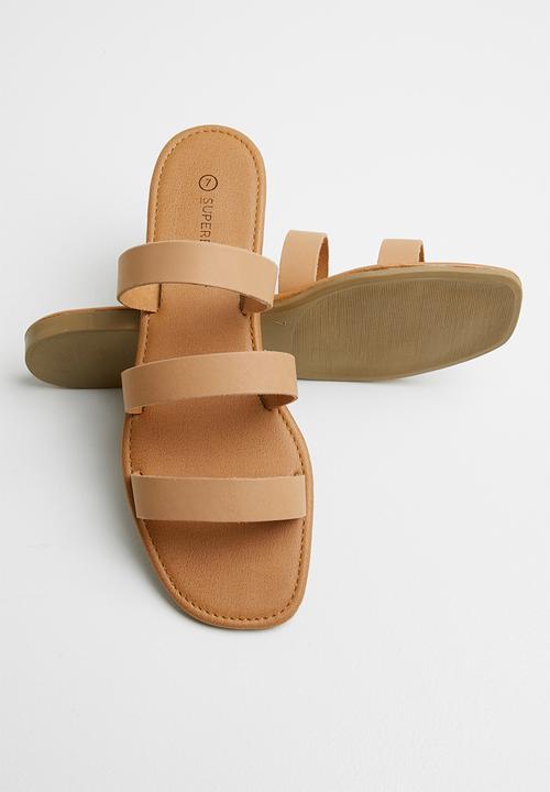 Superbalist - Luna leather slide - neutral 