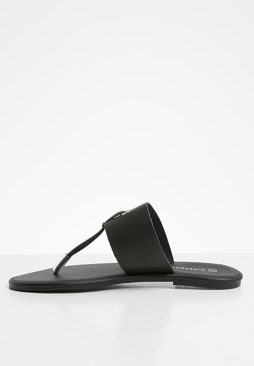 Superbalist - Jacki leather t-bar sandal - black