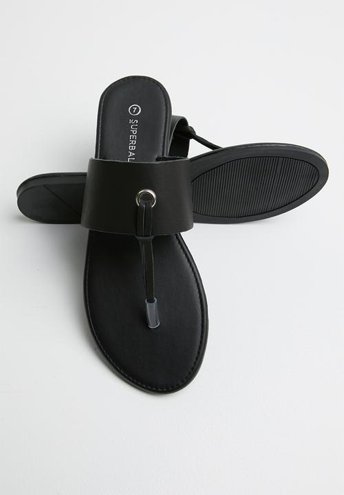 Superbalist - Jacki leather t-bar sandal - black