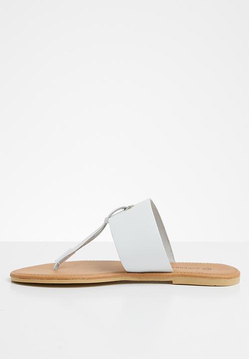 Superbalist - Jacki leather t-bar sandal - white
