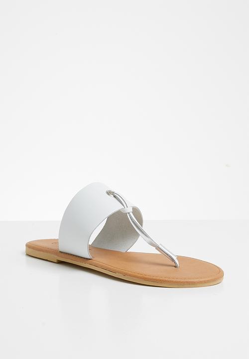Superbalist - Jacki leather t-bar sandal - white
