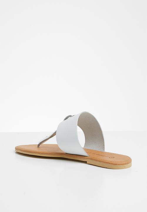 Superbalist - Jacki leather t-bar sandal - white