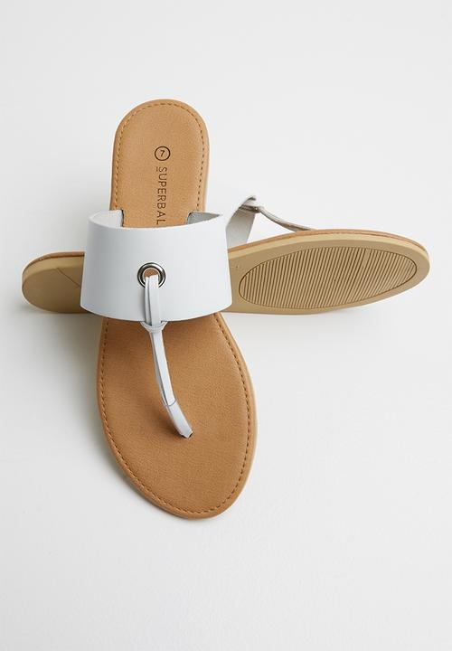 Superbalist - Jacki leather t-bar sandal - white