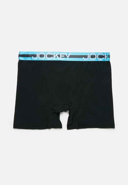 Jockey - Single trendz plain long leg pouch trunks - black