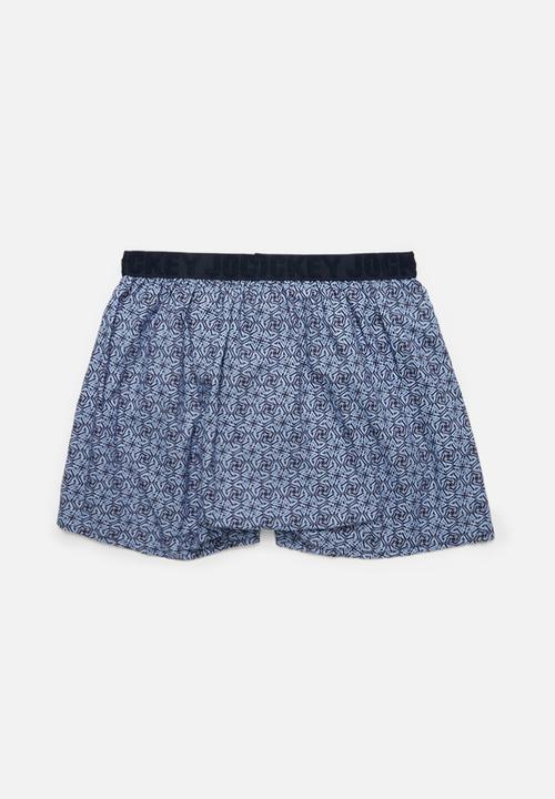 Jockey - Single digital printed loe woven boxer shorts - geo leaf