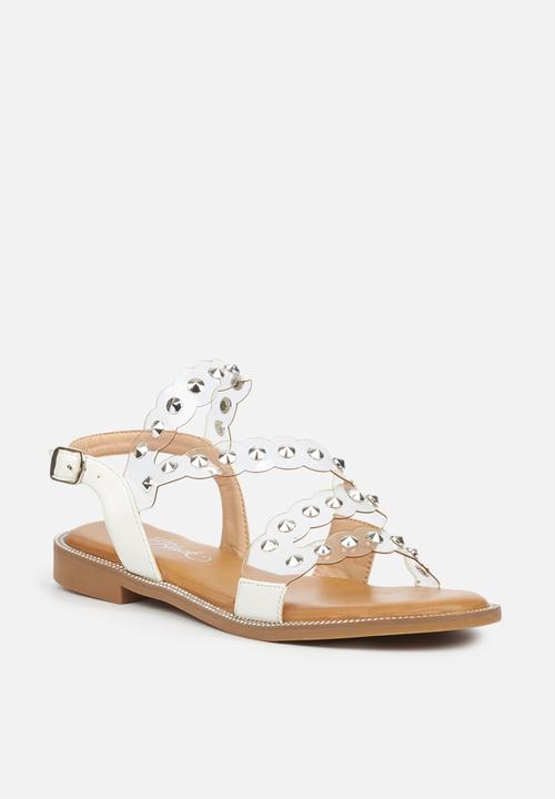 Miss Black - Ayga sandal - white
