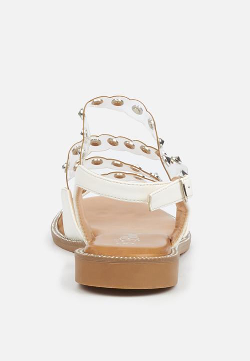Miss Black - Ayga sandal - white