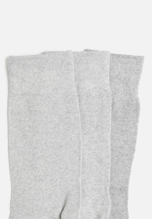Superbalist - Plain 3 pack socks - grey