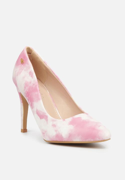 Miss Black - Tyedie court - pink & white 