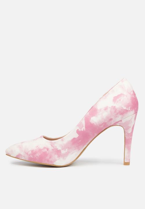 Miss Black - Tyedie court - pink & white 