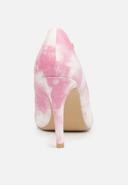 Miss Black - Tyedie court - pink & white 