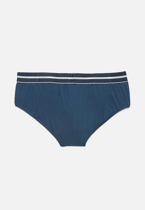 Jockey - 1 pack plain nylon stretch brief - blue 