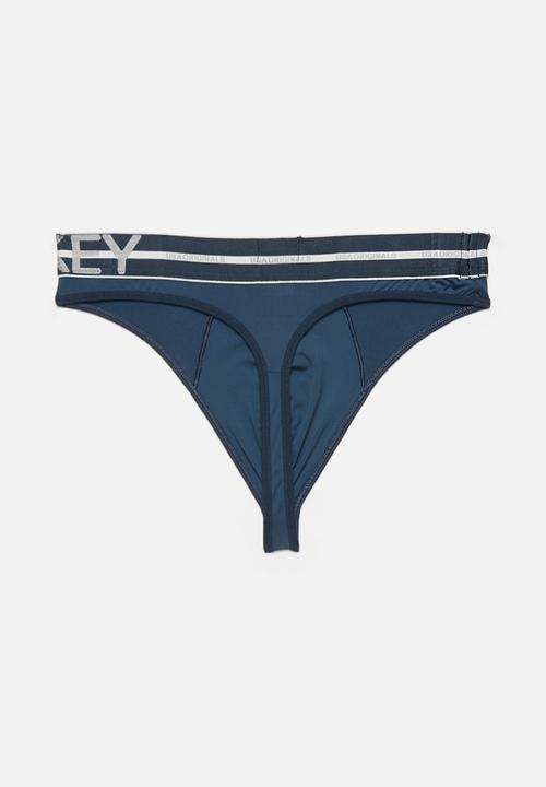 Jockey - 1 Pack plain nylon g-string - blue