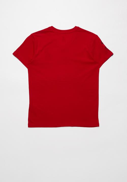 POLO - James numerical v-neck short sleeve tee - red