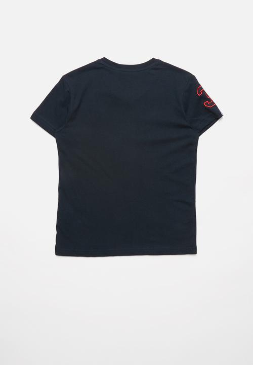 POLO - James numerical v-neck short sleeve tee - navy