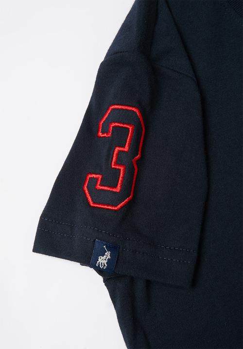 POLO - James numerical v-neck short sleeve tee - navy