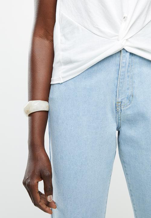 MANGO - T-shirt nudo - white