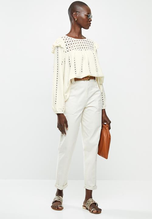 MANGO - T-shirt anabel - beige