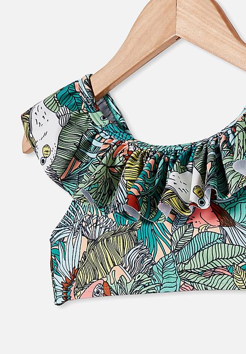 Cotton On - Frankie frill bikini - tropical birds
