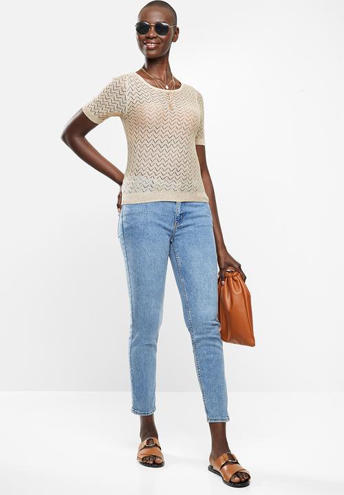 MANGO - Top sarria - beige