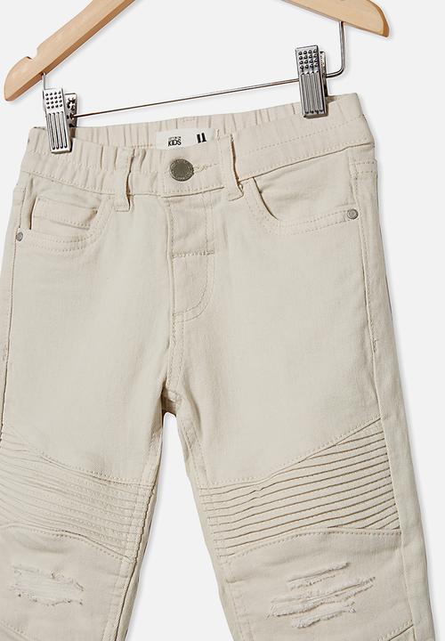 Cotton On - Biker moto jean - ecru