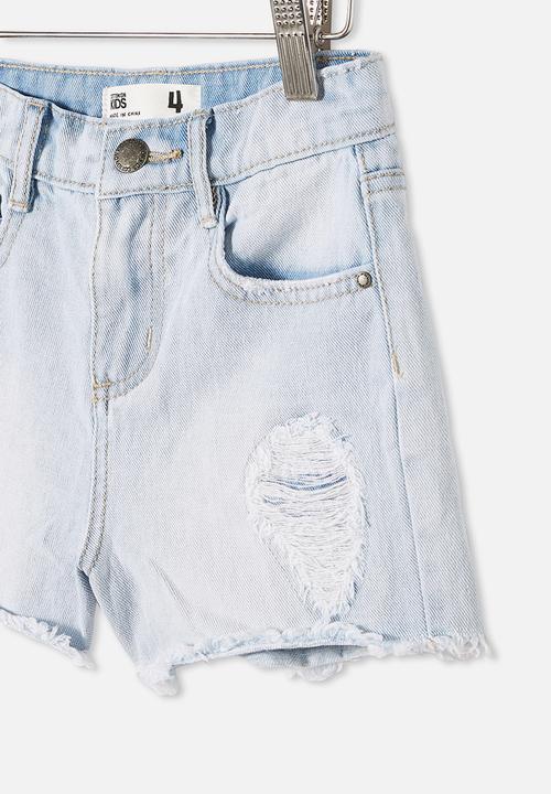 Cotton On - Sunny denim shorts - bleach wash rips