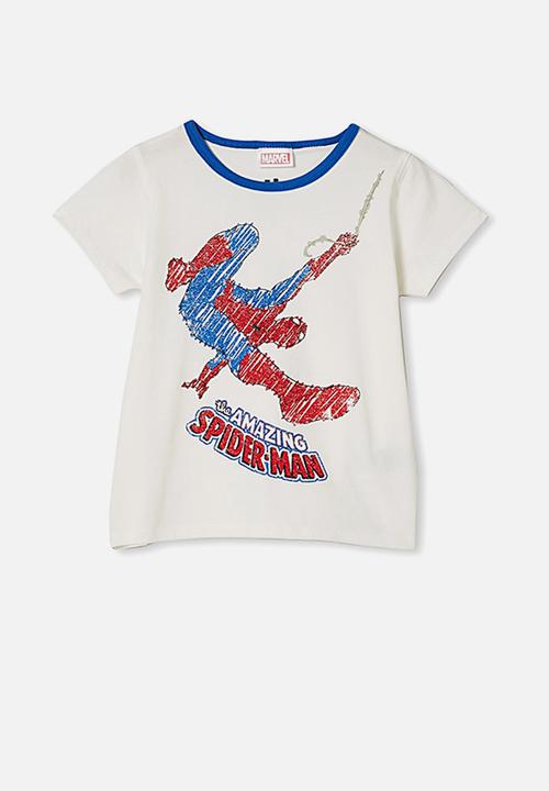 Cotton On - Hudson short sleeve pj set - Spiderman vanilla