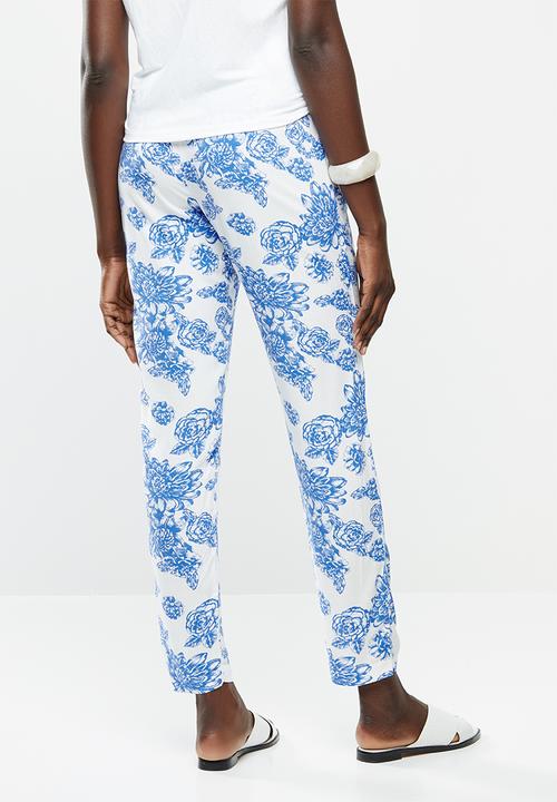Jacqueline de Yong - Starr life pants - white & blue 