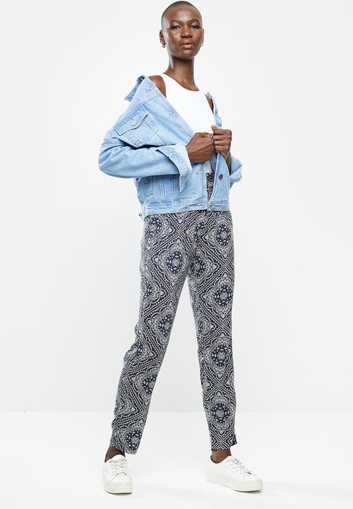 Jacqueline de Yong - Starr life pants - navy & white 