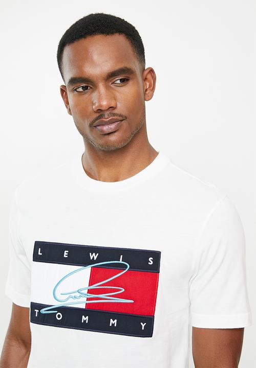 Tommy Hilfiger - Lh rwb signature logo tee - snow white