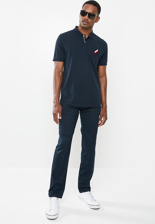 Tommy Hilfiger - Solid badge regular polo - sky captain