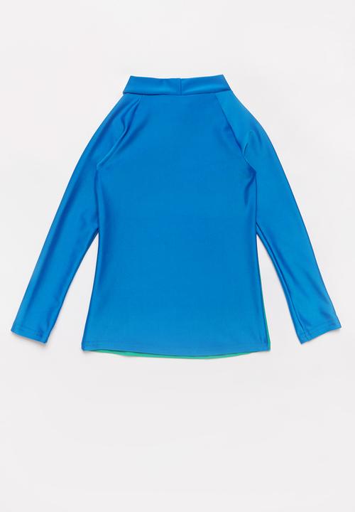 Pop Candy - Baby boys rash vest - green & blue