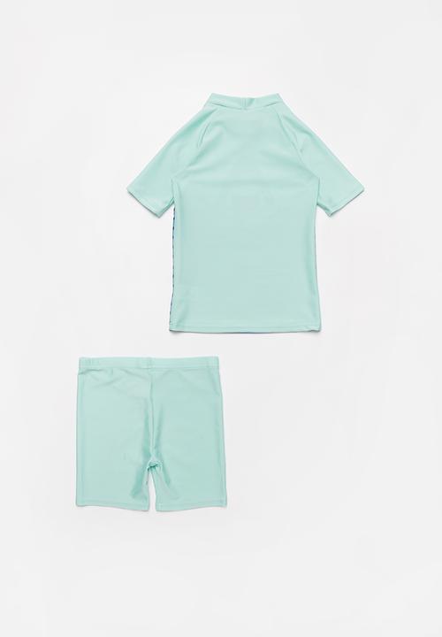 Pop Candy - Rash vest & short set - turquoise