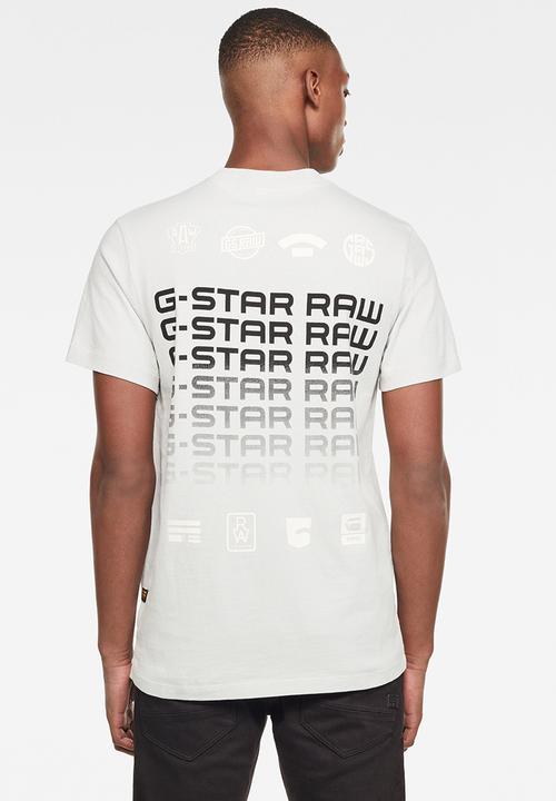 G-STAR - Multi logo pocket GR tee - grey