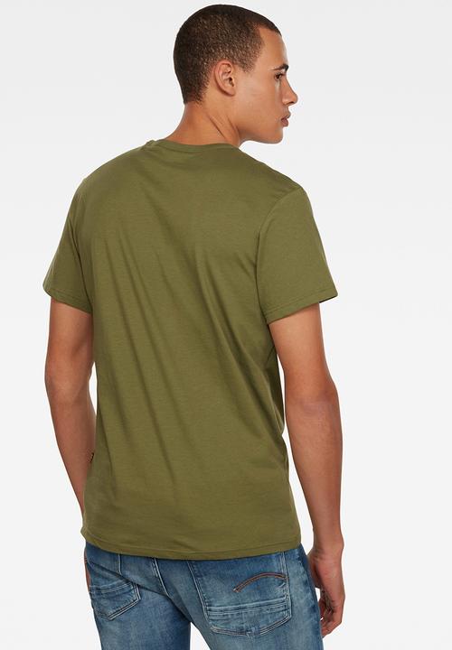 G-STAR - Graphic GRaw straight T-shirt - sage