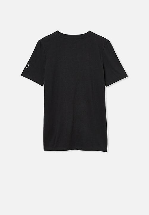 Free by Cotton On - Free boys skater short sleeve tee - phantom harlem