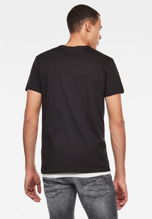 G-STAR - Graphic straight T-shirt - black