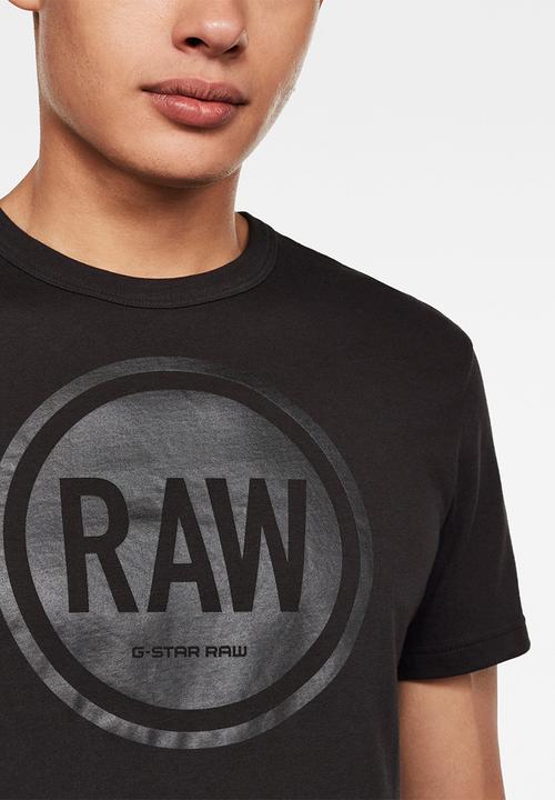 G-STAR - Graphic straight T-shirt - black