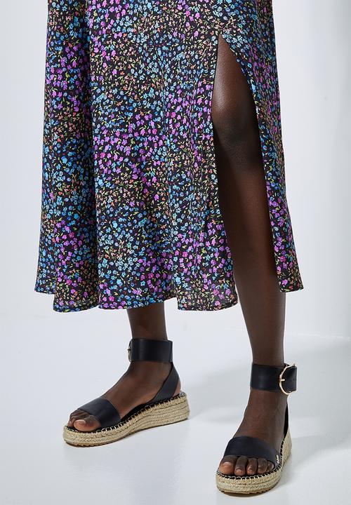 Superbalist - A line split midi skirt - multi 