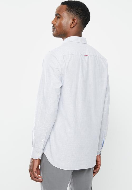 Tommy Hilfiger - Melange diamond dobby shirt - grey 