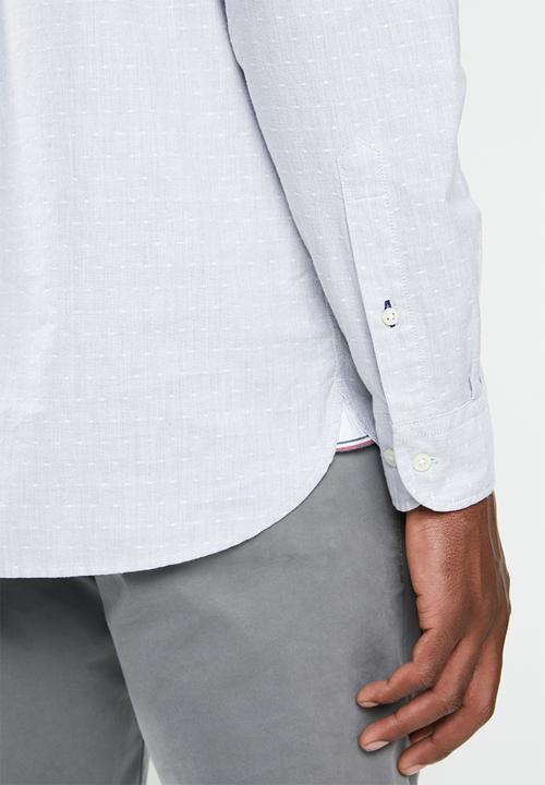 Tommy Hilfiger - Melange diamond dobby shirt - grey 