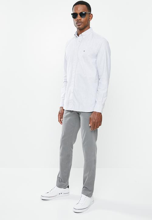 Tommy Hilfiger - Melange diamond dobby shirt - grey 