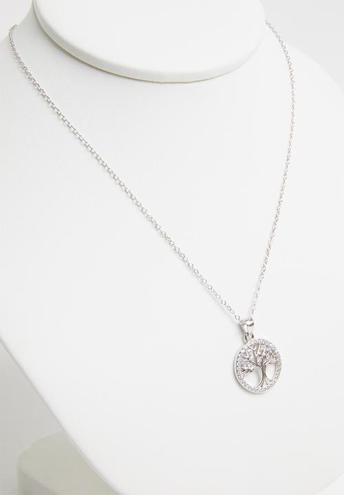 Superbalist - Sterling silver tree of life necklace - silver