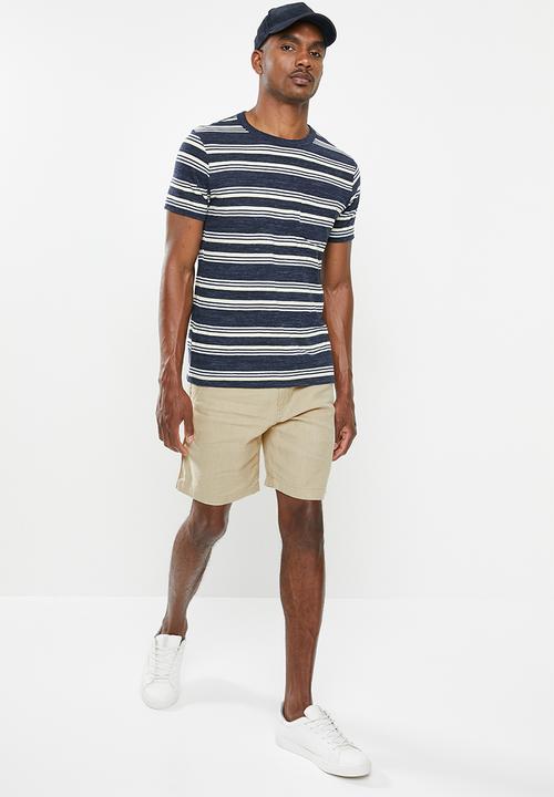 MANGO - Conan stripe T-shirt - white & navy