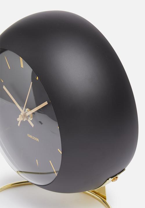Present Time - Globe table clock - black & gold