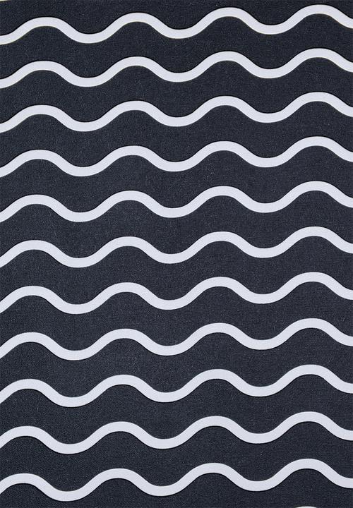 Superbalist - Baja printed swimshorts - navy & white wave