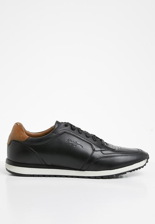 Tommy Hilfiger - Premium leather runner - black